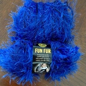 Fun fur yarn by lion brand 2 skeins 3.7 oz total